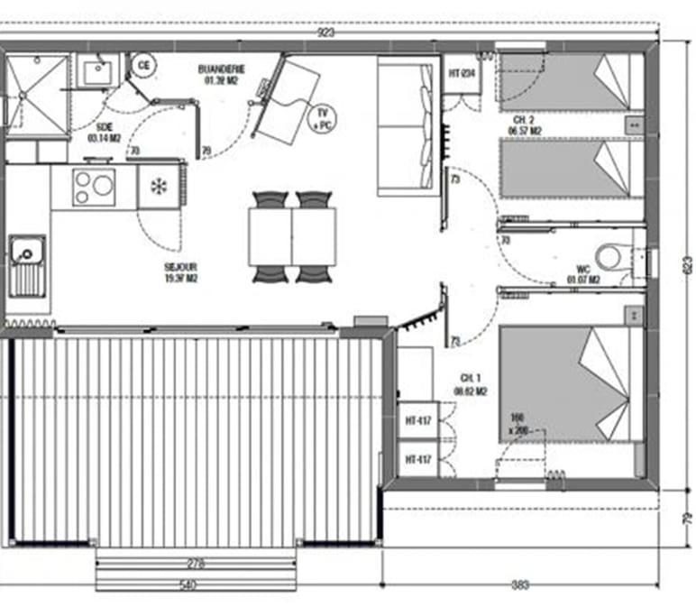 Cottage Dans Parc Residentiel De Loisirs, Piscine, 150M De La Mer Жуллувиль-ле-Пен Экстерьер фото
